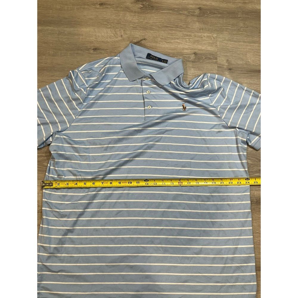 Men Polo Ralph Lauren mesh Polo Shirt Striped - CLASSIC FIT - XL‎ - Picture 3 of 6